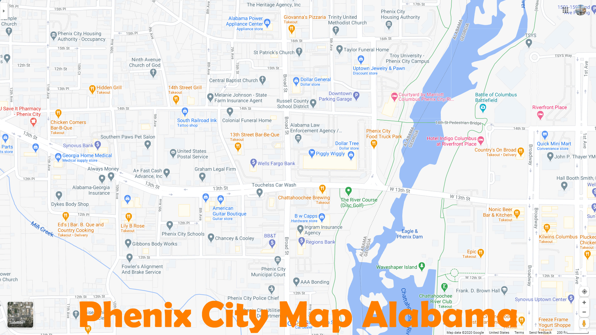 Phenix City map